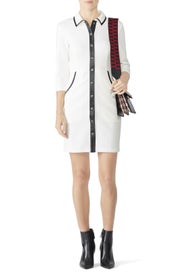 Faux Leather Trim Shirtdress by Slate & Willow
