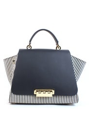 Navy Striped Eartha Iconic Handbag by ZAC Zac Posen Handbags
