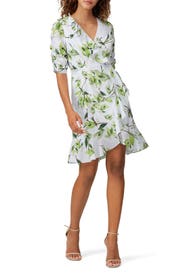 Floral Faux Wrap Dress by Adrianna Papell