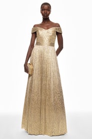 Off The Shoulder Gown by Aidan Mattox
