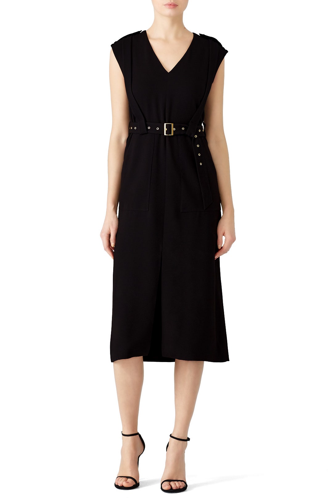 Black Savanna Crepe Midi Dress by Tibi 0