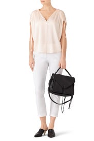 Ruched Pink Blouse by VINCE.