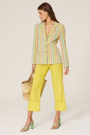 Lime Chevron Blazer by Aldomartins