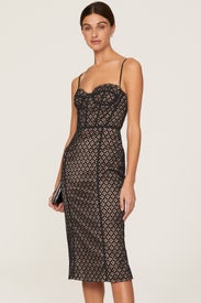 Charley Midi Lace Dress by Bardot