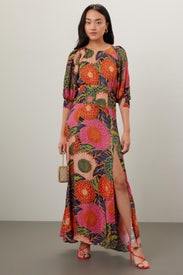 Puff Sleeve Maxi Dress by FARM Rio