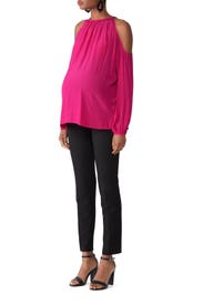 Magenta Heather Maternity Top by FOR 2 by Ramy Brook