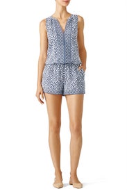 Porcelain Print Tere Romper by Joie
