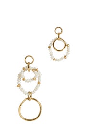 Wave Asymmetrical Pearl Earrings by Joanna Laura Constantine