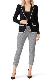 Black Puff Sleeve Blazer by Lauren Ralph Lauren