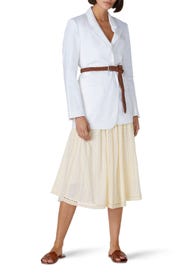 Crinkle Stripe Eyelet Skirt by Lauren Ralph Lauren