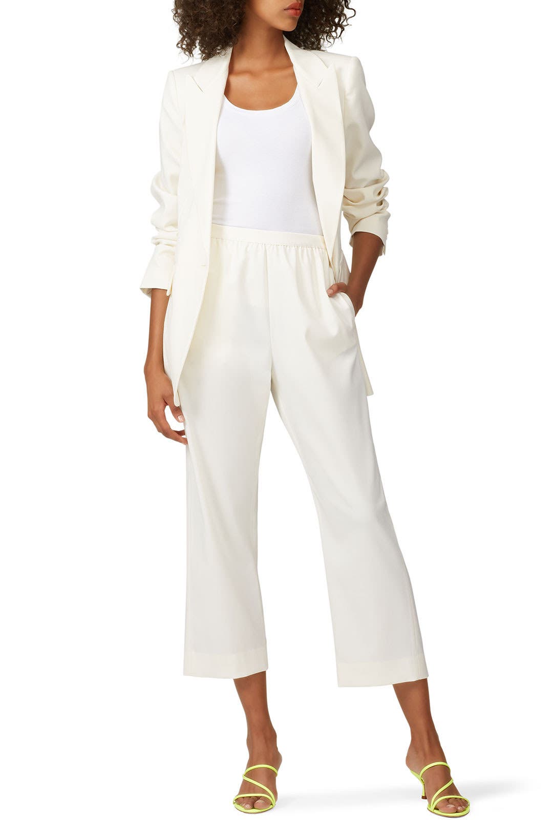 【関税＆送料込み】Mm6 Maison Margiela White Cotton Pants MM6 Maison Margiela - Numeric Signature Cotton Canvas Pants