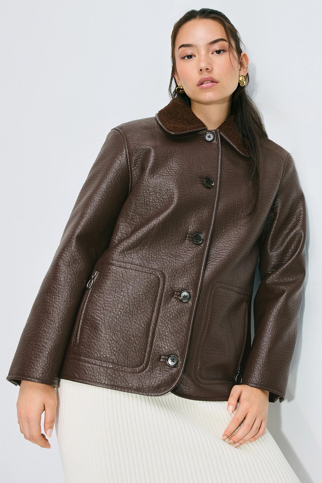 Luis  Sherpa Collar Jacket by Rails 0