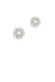 Pave Floral Studs by Slate & Willow Accessories