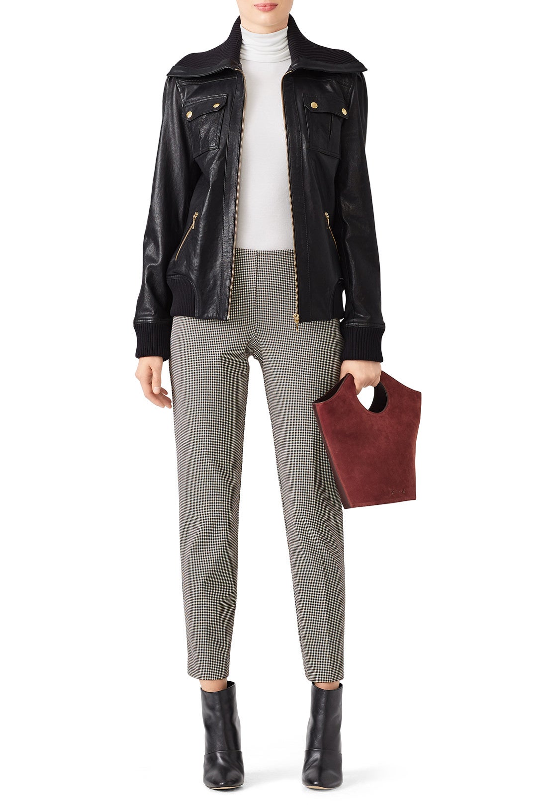 La Cienega Leather Jacket by Trina Turk 0