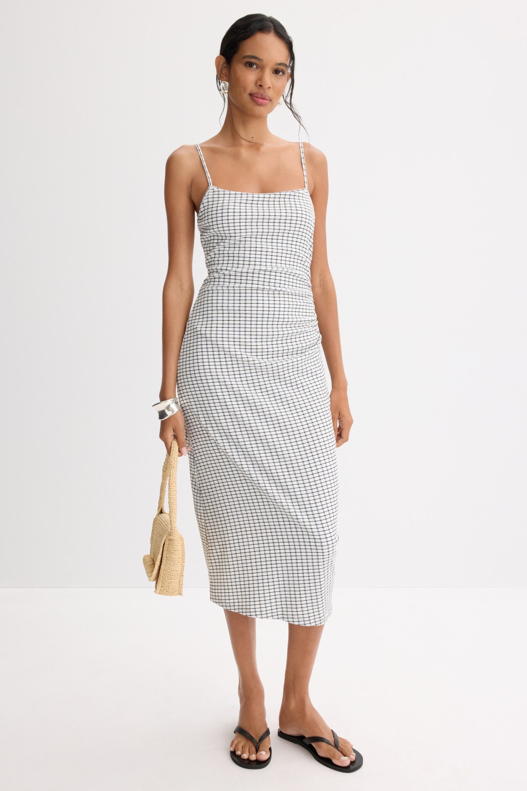 Side Rouche Tank Dress by VINCE. 0
