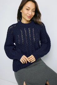Open Knit Crew Neck Sweater by Adam Lippes x RTR