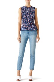 Georgia Floral Rosie Ruffle Top by Draper James