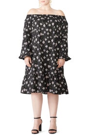 Printed Flare Sleeve Dress by ELOQUII