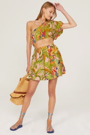 Macaw Leaves Mini Dress by FARM Rio