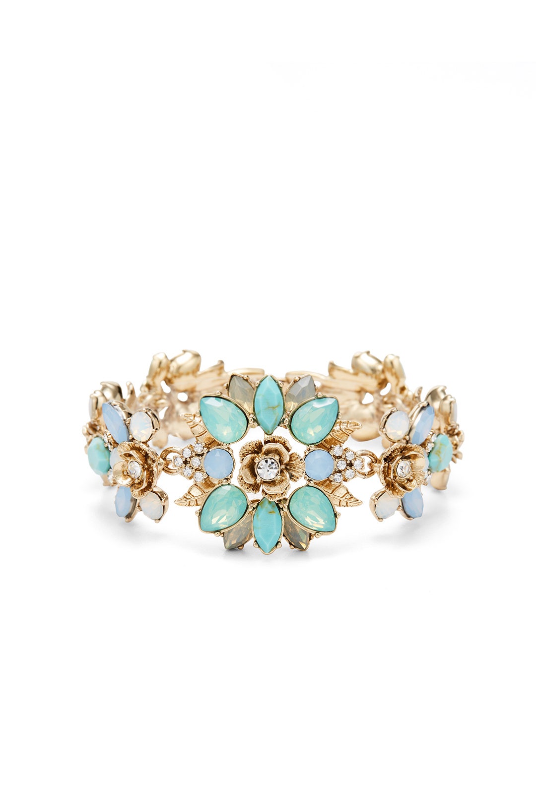 Mixed Stone Floral Bracelet by Marchesa Jewelry 0