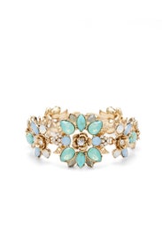 Mixed Stone Floral Bracelet by Marchesa Jewelry