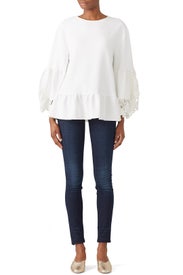 Lace Flared Sleeve Top by See by Chloé