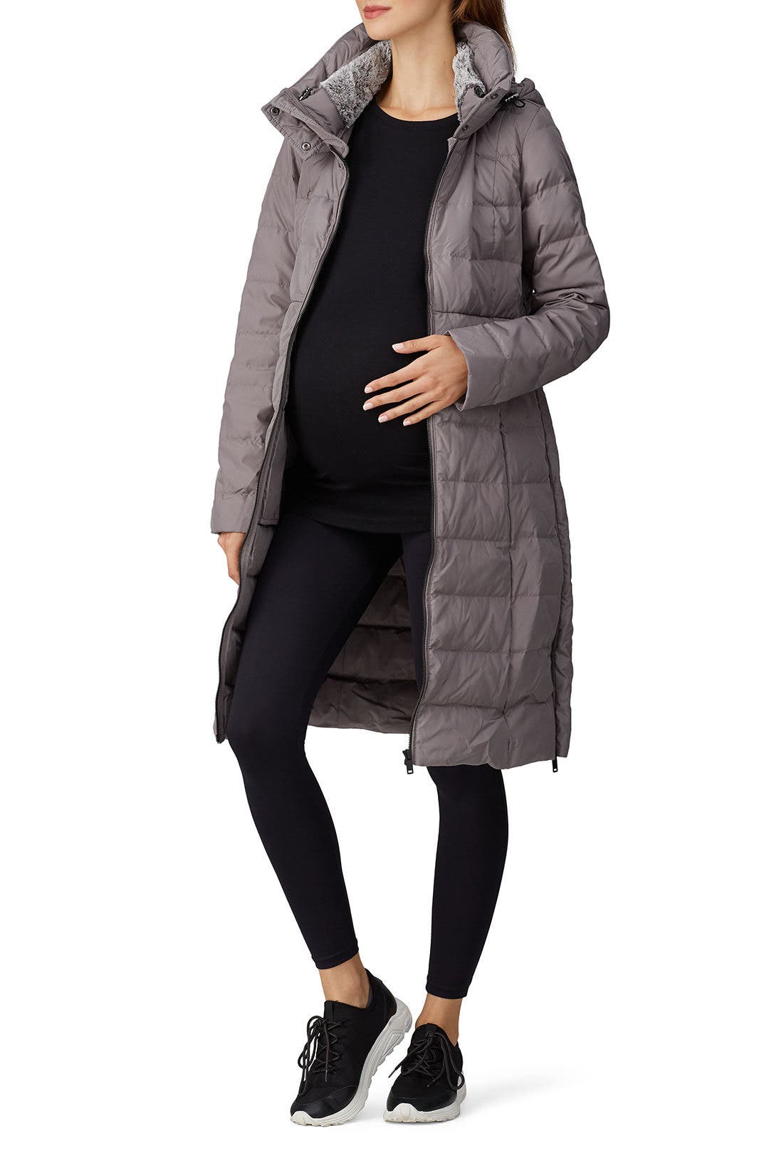 Lenina ♥ DENISE wool hoodie check coat/追跡付 Womens Plus Size Winter Coat Thigh Length Button Front Wool