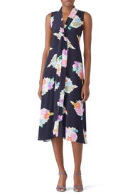 Navy Camellia Dress by Tibi