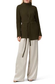 Wool Tie Front Tunic by VINCE.