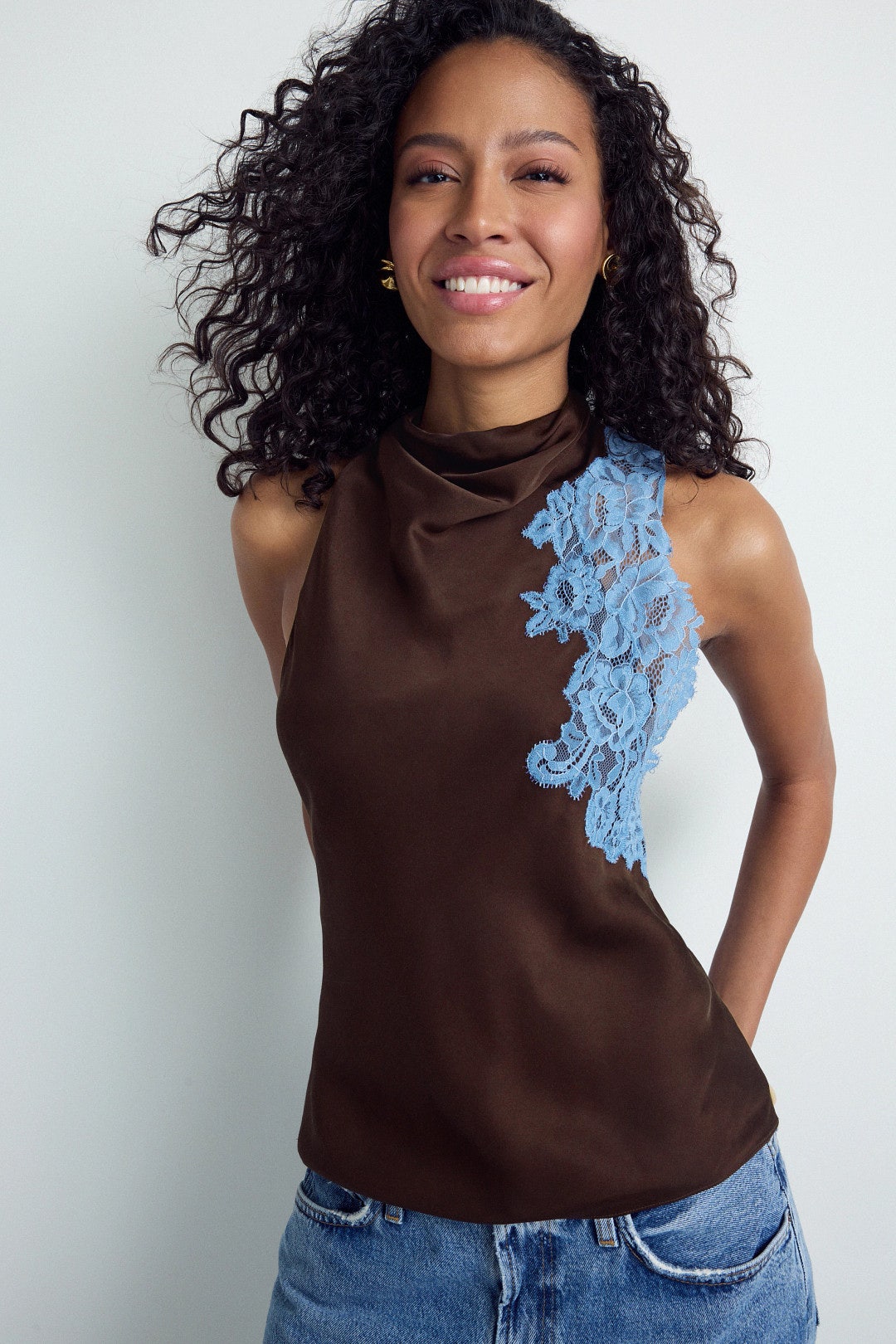 Blue Lace Rose Top by A.L.C. 0