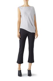 Silver Draped Top by KAUFMANFRANCO