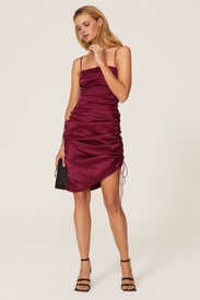 Ruched Leopard Jacquard Dress by Slate & Willow