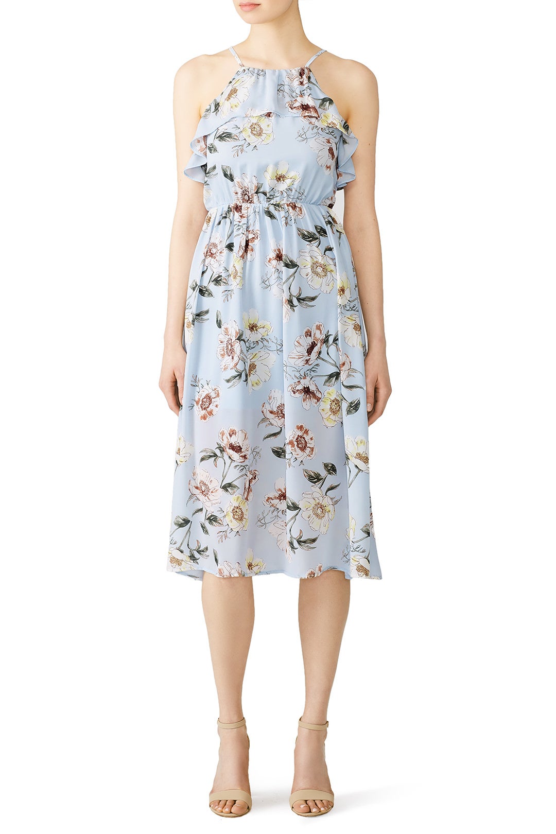 Floral Flutter Front Dress by Fleurtine 0