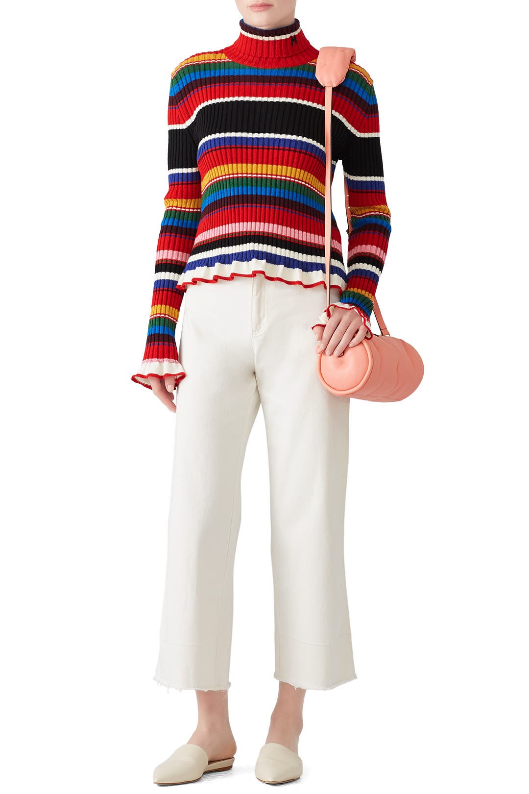 【送料&関税込】MSGM Stripe Ribbed Knit Sweater Men's knitwear: sweaters, cardigan, crewneck - MSGM Official