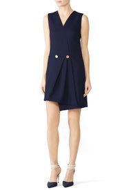Sleeveless Wrap Gathered Dress by Osman