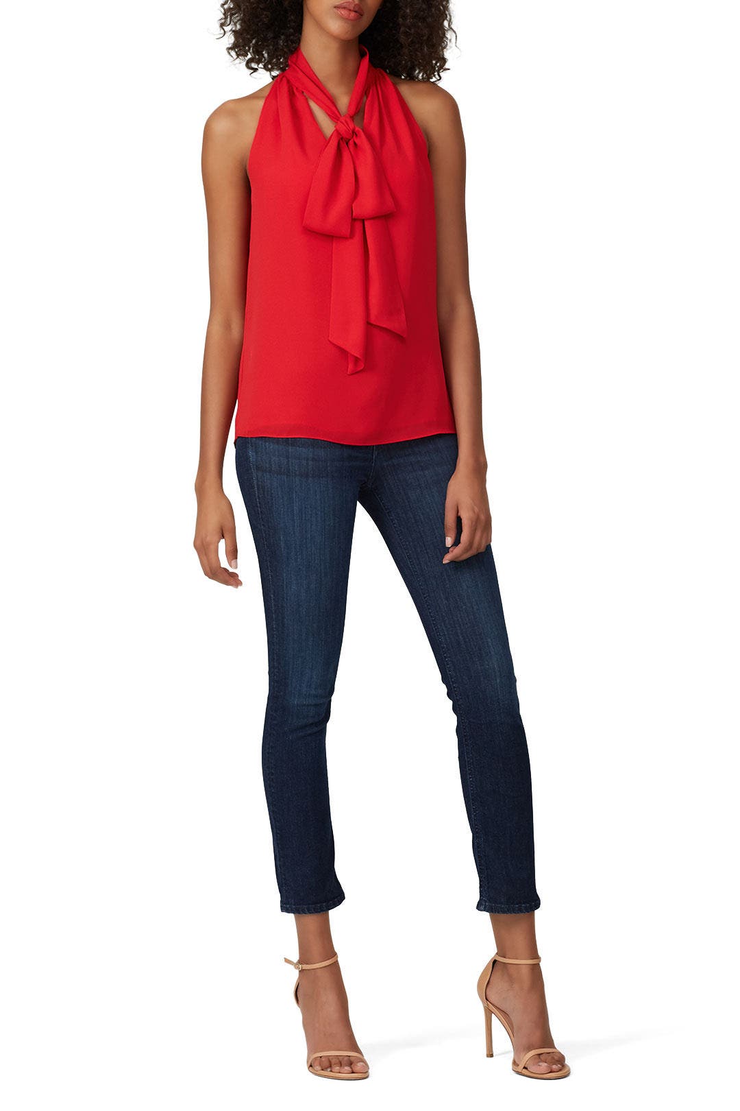 Cherry Tie Neck Blouse by Prabal Gurung x RTR 0