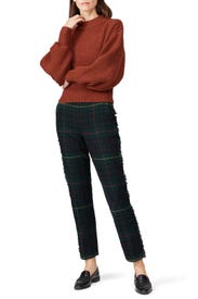 Plaid Fringe Seam Pants by Polo Ralph Lauren