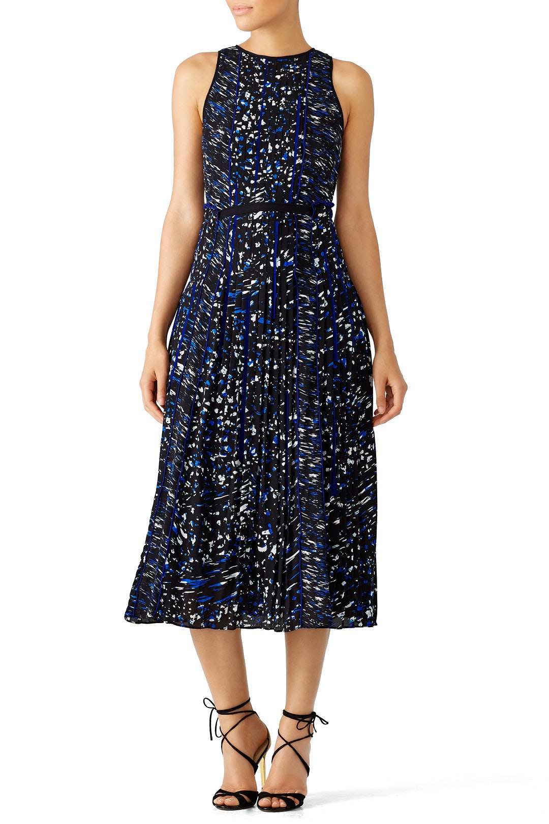 Blue Printed Georgette Dress by Proenza Schouler 0