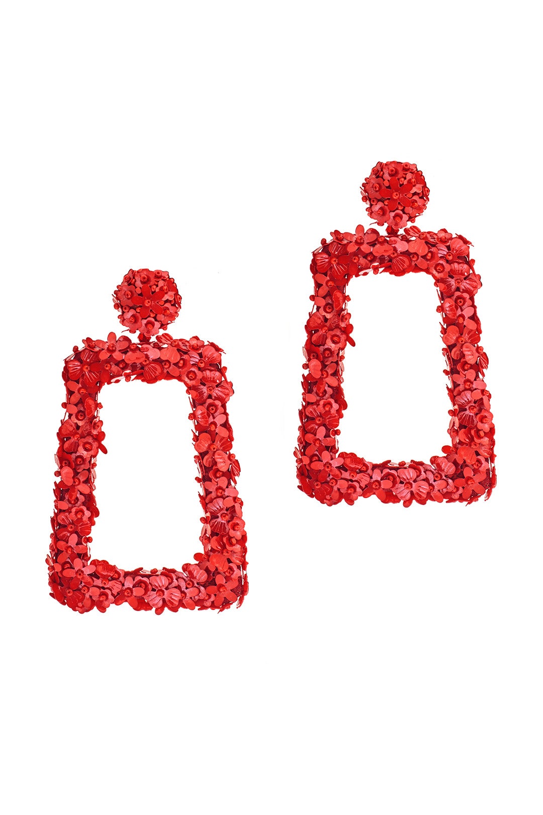 Red Fleur Dusk Earrings by Sachin & Babi Accessories