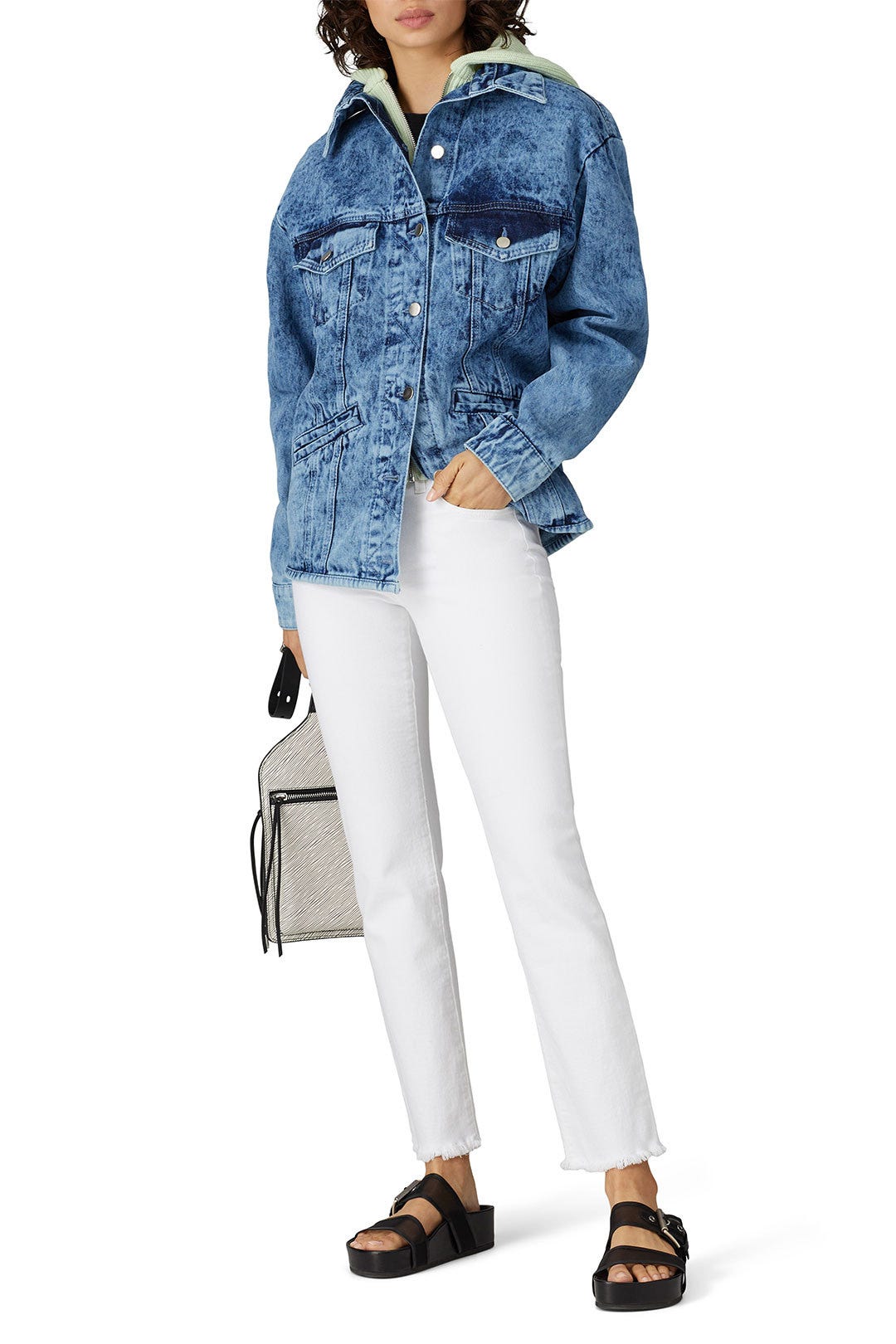 Zinna Hooded Denim Jacket by Samantha Sipos 0