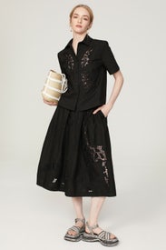 Black Lace Shirt by Stella Jean