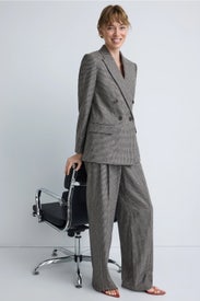 Houndstooth Double Breasted Blazer by VINCE.