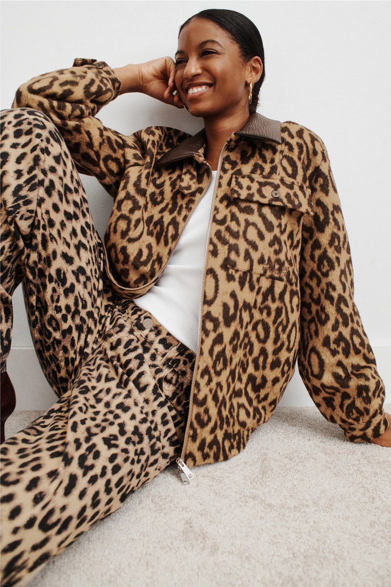 Beline Cheetah Print Collared Jacket by Baum und Pferdgarten - Photo 0