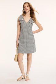 Gingham Bow Shoulder Mini Dress by CeCe