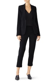 Black Single Button Blazer by Co
