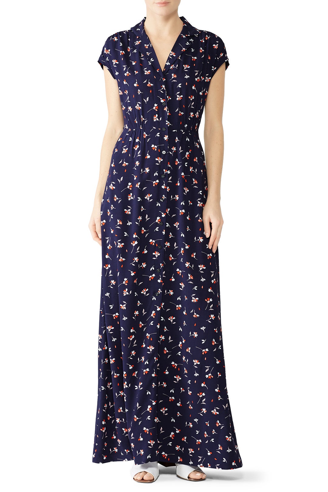 Navy Floral Printed Maxi by Draper James 0