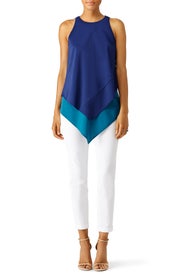 Navy and Teal Layer Top by Hunter Bell