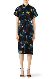 Printed Drape Shirtdress by Jason Wu Collection