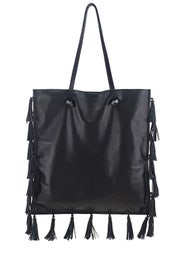 Black Flat Tote by Loeffler Randall
