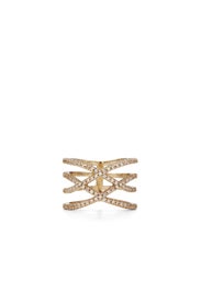 Crystal Criss Cross Ring by Slate & Willow Accessories